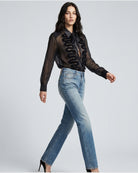 Jeans Straight con Lavaggio Vintage