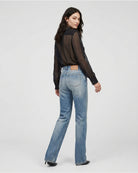 Jeans Straight con Lavaggio Vintage