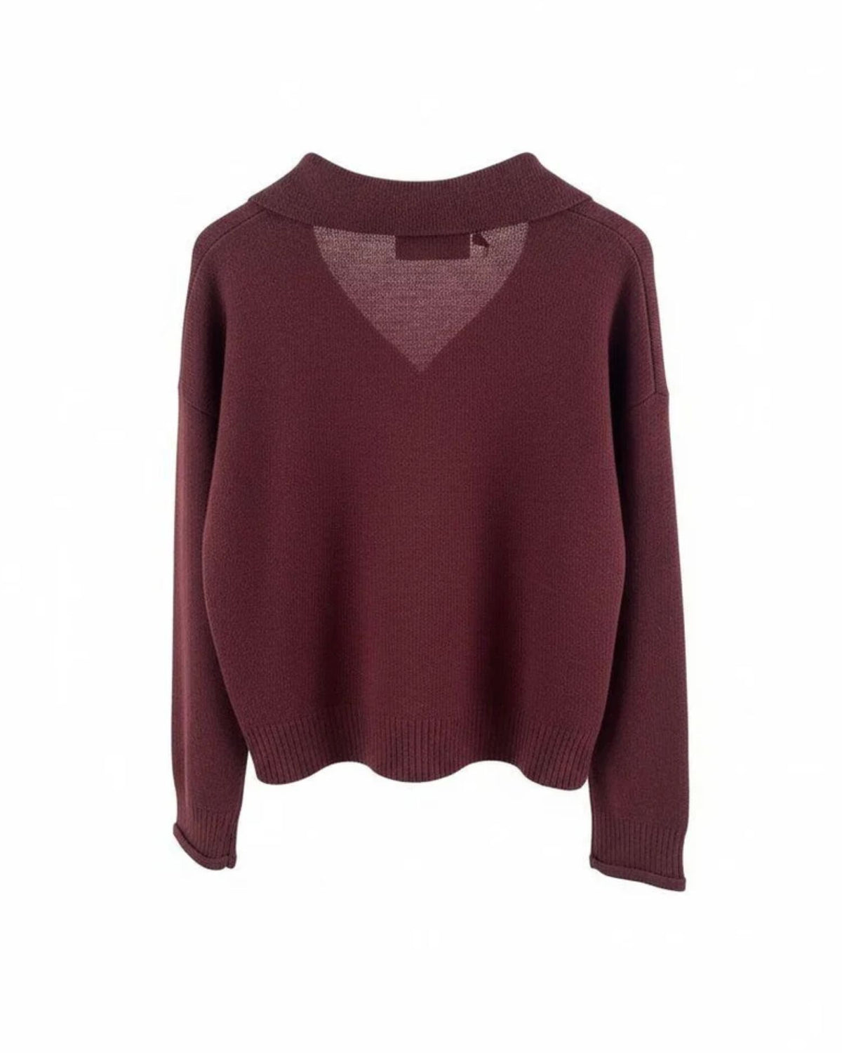 Polo in Lana Merino con Applicazione Gioiello
