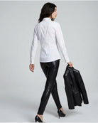 Camicia Sciancrata in Cotone con Collo a Lancia