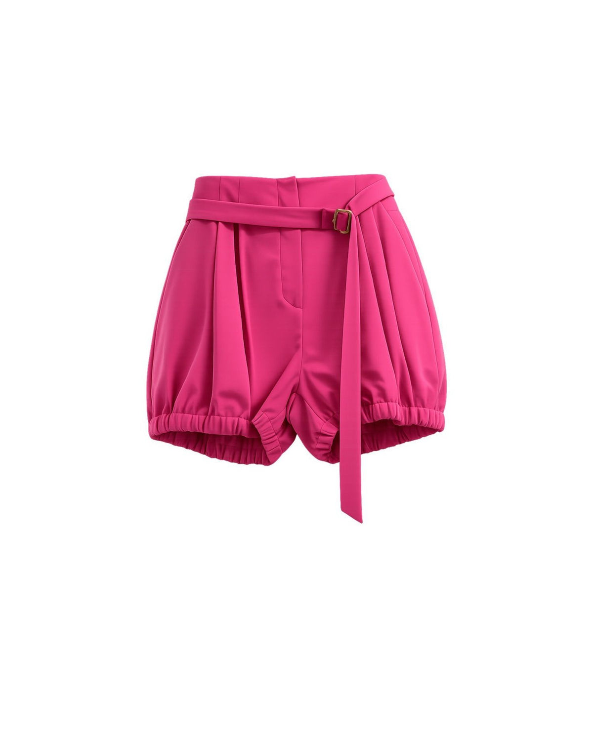 Shorts a Palloncino a Vita Alta con Cintura