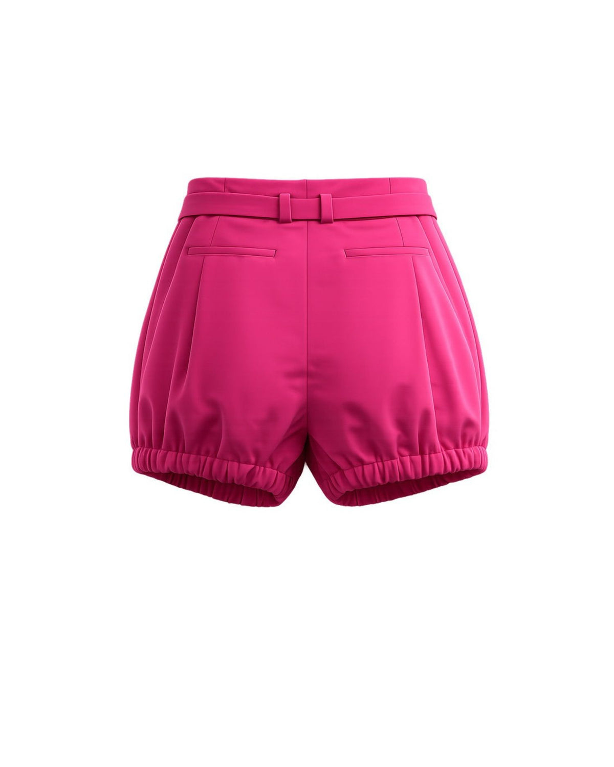Shorts a Palloncino a Vita Alta con Cintura
