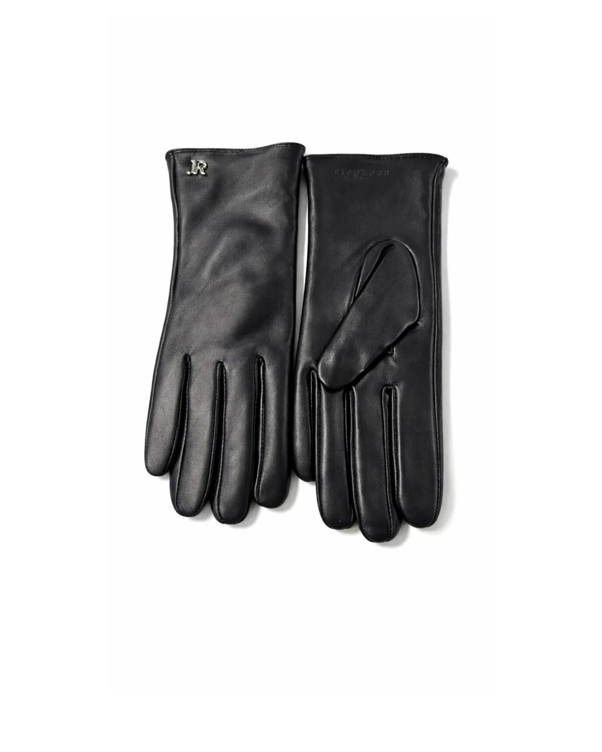 Guanti in Pelle con Logo Metallico