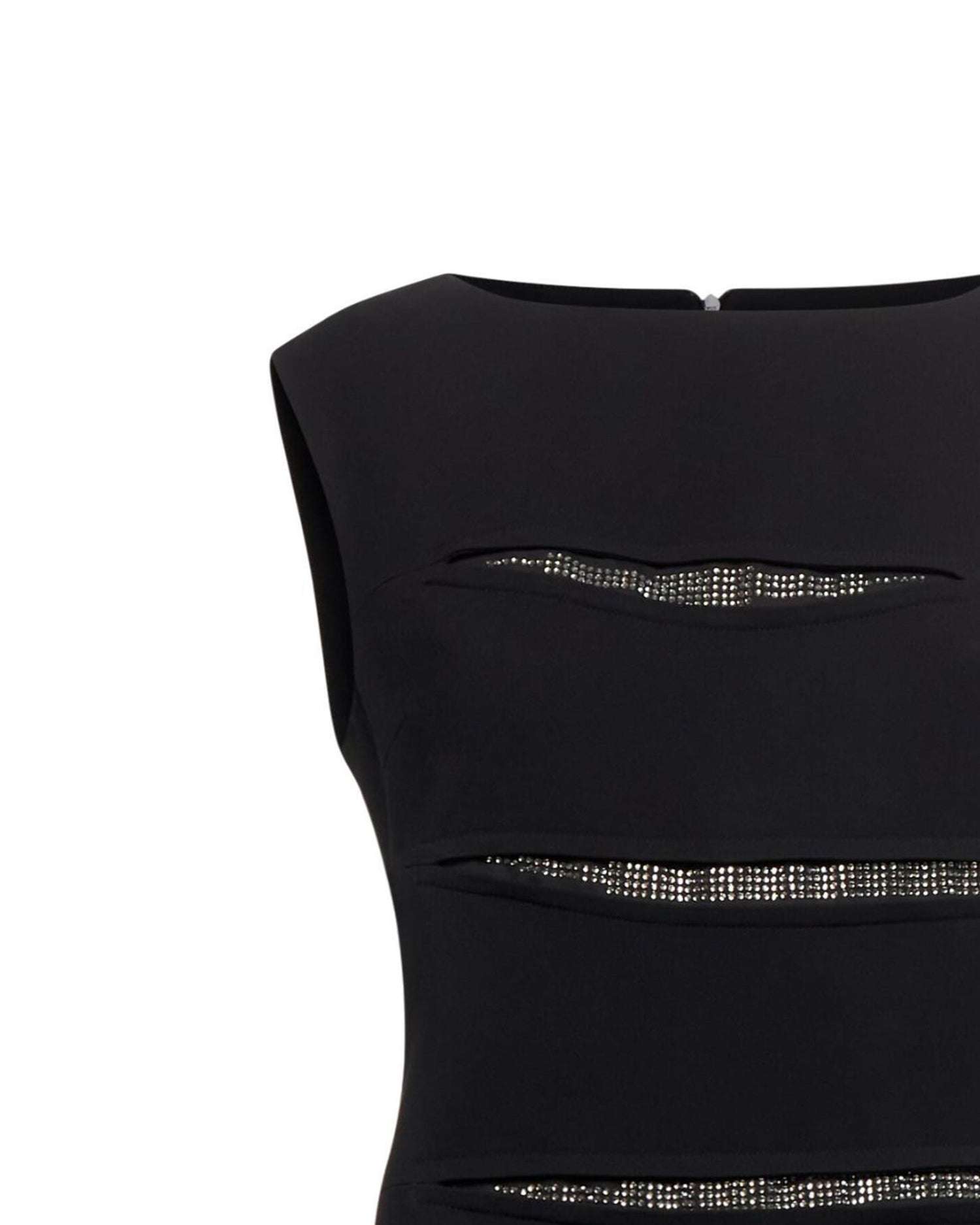 Abito Corto con Inserti Cut-Out Abito