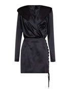 Abito Corto con Scollo Incrociato e Chiusura Laterale ABITO