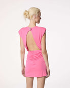 Short sleeveless dress with structured shoulders Dress
