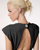 Short sleeveless dress with structured shoulders Dress