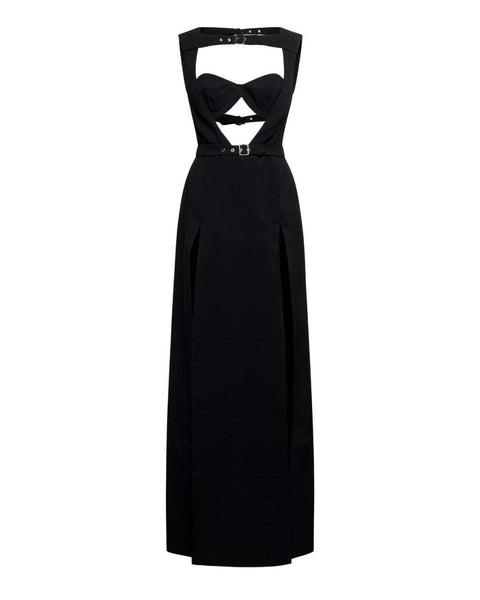 long john dress St. John Evening Long Black Jeweled Evening Gown