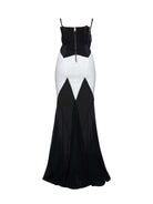 Long dress with contrasting geometric pattern Dress