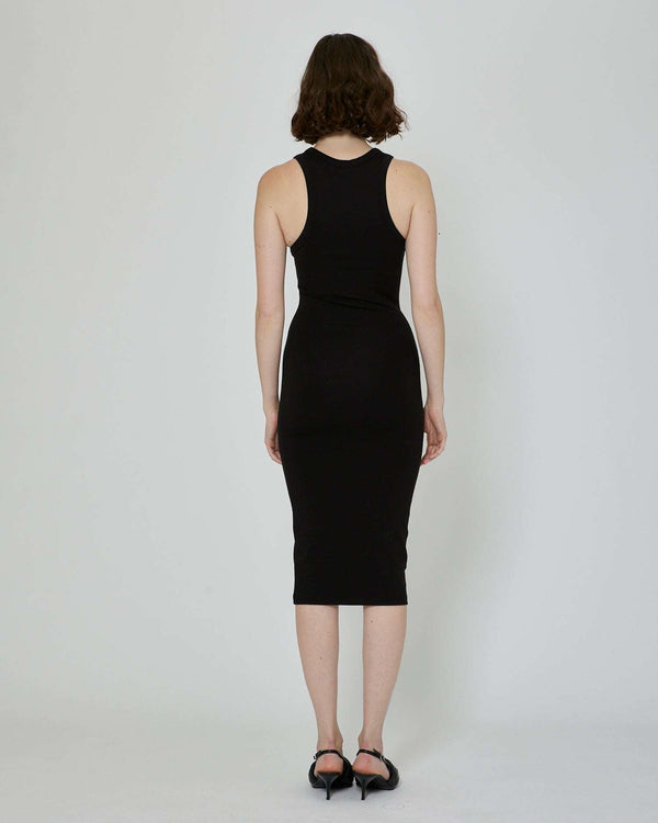 Midi dress with logo on the front