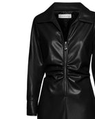 Abito midi con zip frontale e arricciatura frontale Abito