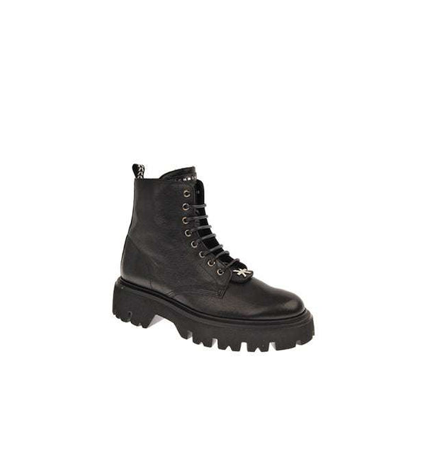 Men's combat boots with track sole