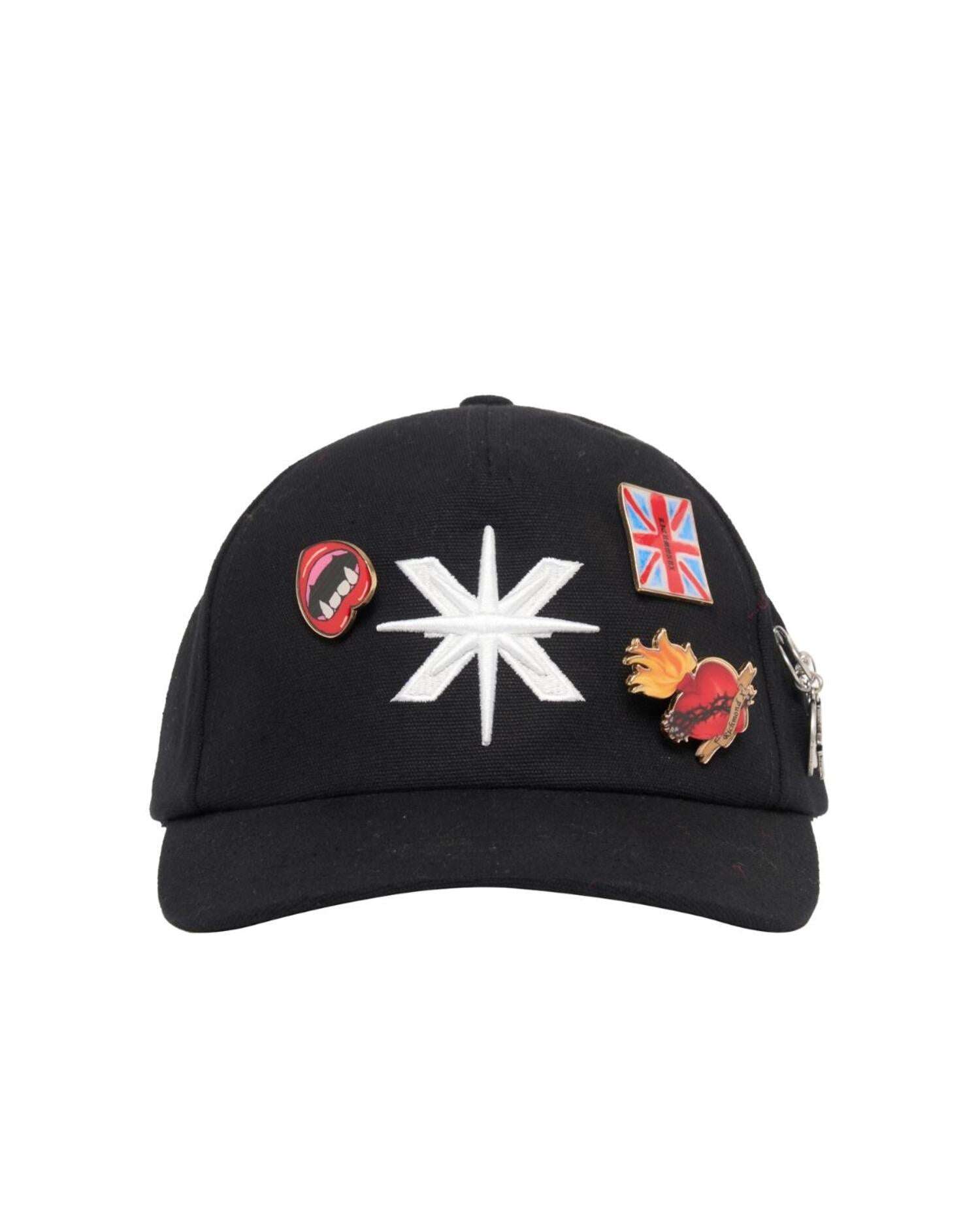 Berretto con Patch e Spille Decorative Cappello