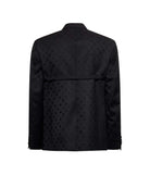 Blazer con motivo tono su tono e dettaglio ad anello Blazer