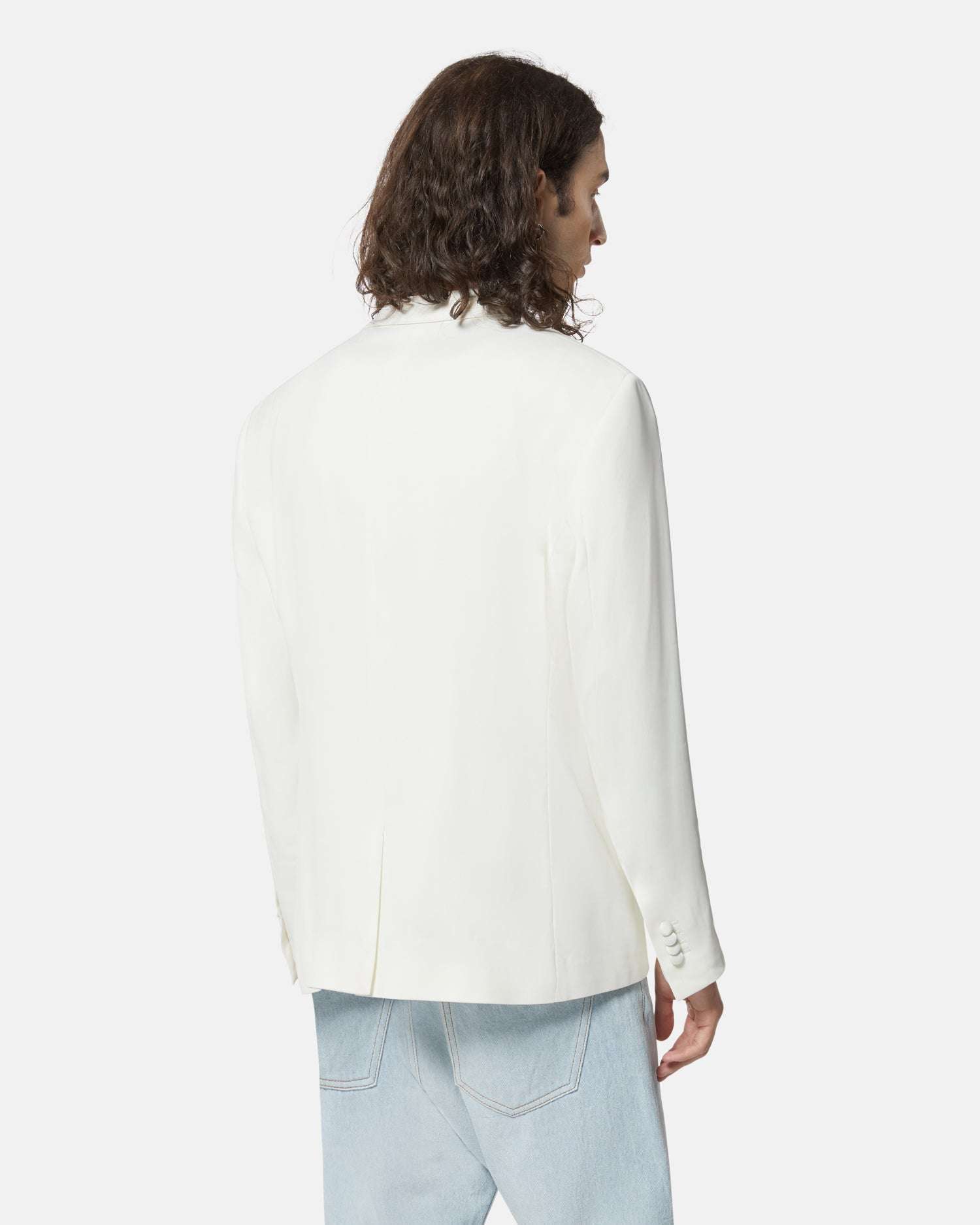 Blazer bianco rever ricamato Blazer