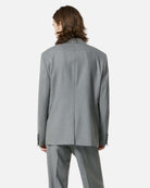 Blazer grigio con dettagli a righe luminose Blazer