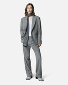Blazer grigio con dettagli a righe luminose Blazer