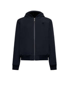 Bomber con cappuccio e zip frontale a doppio cursore Capispalla