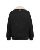 Bomber con collo in pelliccia sintetica e tasche utility Capispalla