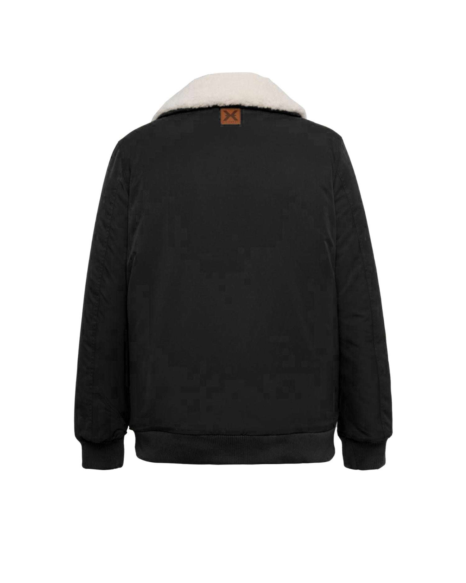 Bomber con collo in pelliccia sintetica e tasche utility Capispalla