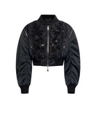 Bomber Corto con Maniche Arricciate Capispalla