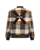 Bomber fantasia check con zip e tasche Capispalla