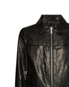 Bomber in ecopelle con zip e finiture a costine Capispalla