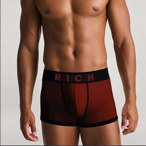 Boxer vita bassa con cuciture a contrasto