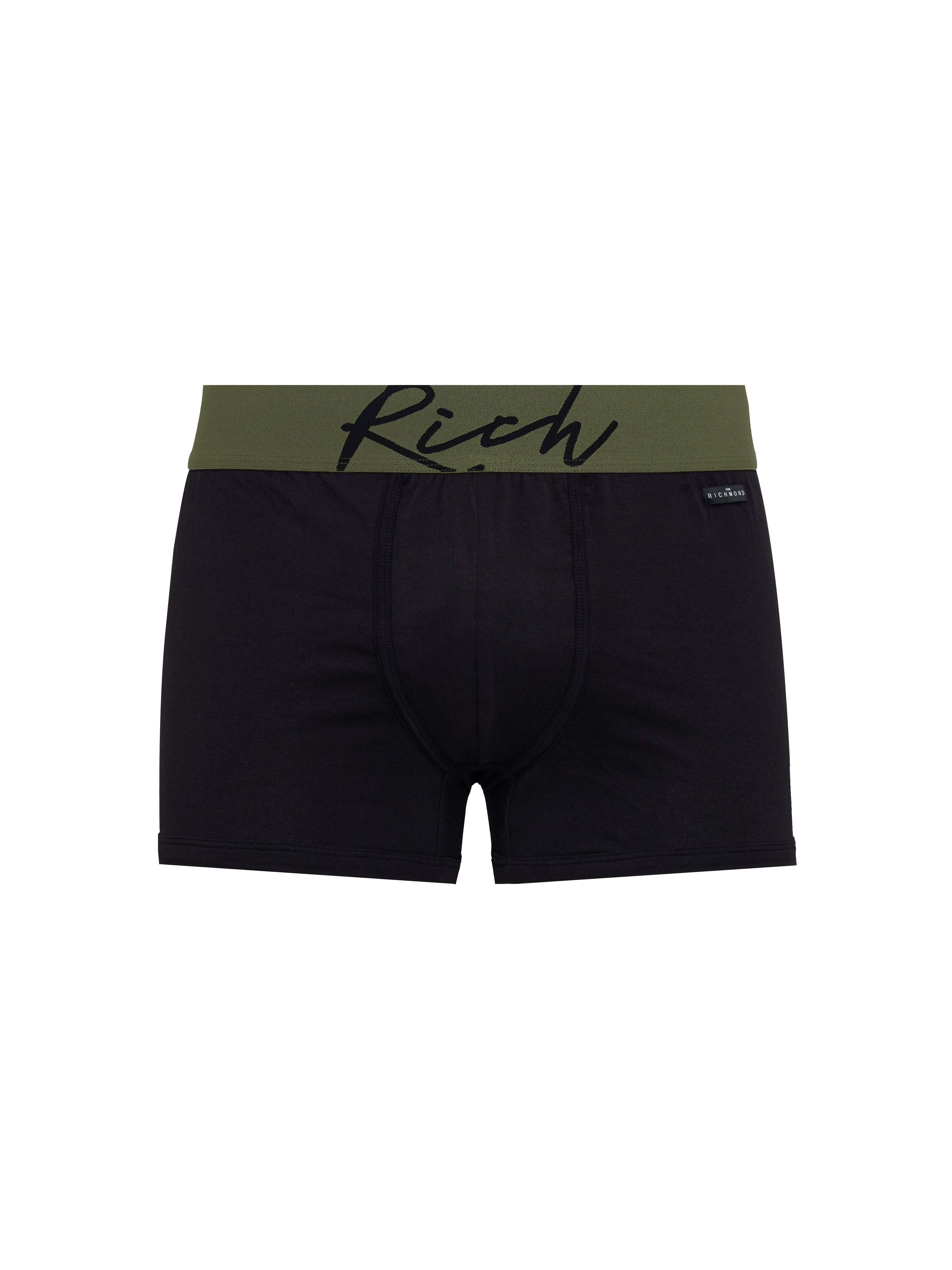 Boxer vita bassa in cotone pettinato con logo RICH UnderwearIntimo