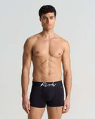 Boxer vita bassa in cotone pettinato con logo RICH UnderwearIntimo