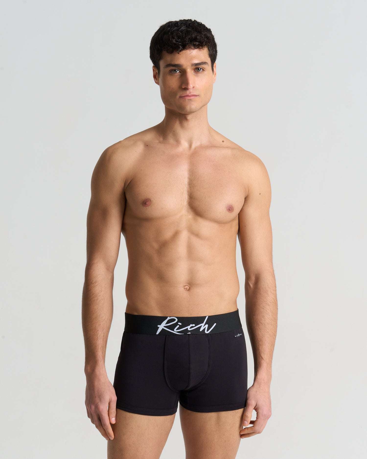 Boxer vita bassa in cotone pettinato con logo RICH UnderwearIntimo