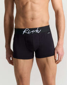 Boxer vita bassa in cotone pettinato con logo RICH UnderwearIntimo