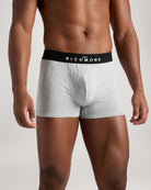 Boxer vita bassa in cotone pettinato con logo UnderwearIntimo