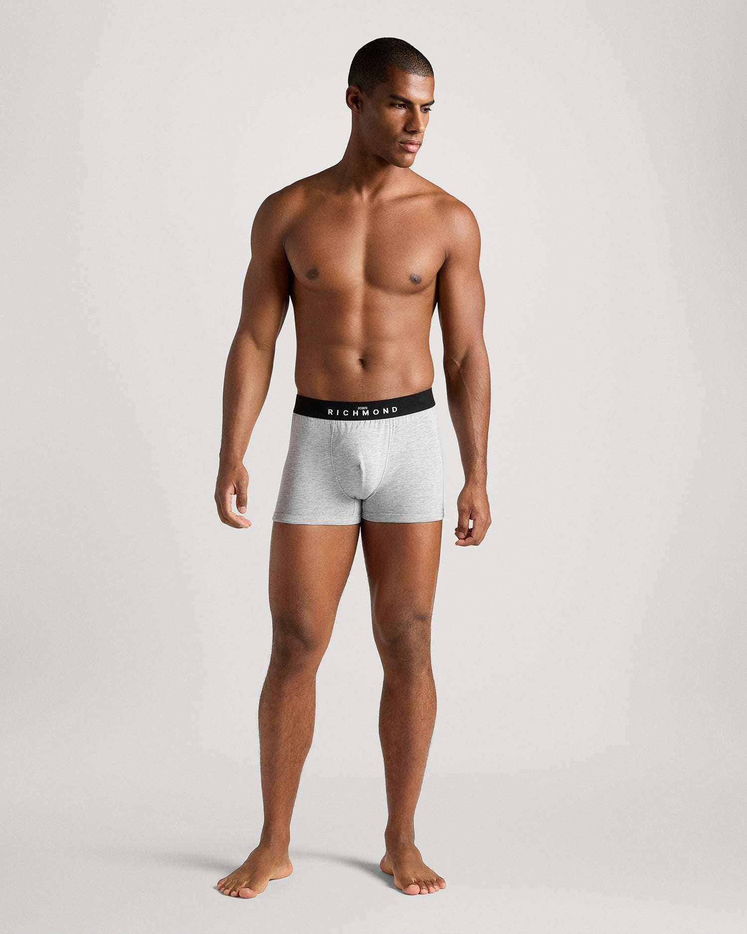 Boxer vita bassa in cotone pettinato con logo UnderwearIntimo