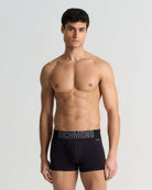 Boxer vita bassa in cotone pettinato con logo UnderwearIntimo