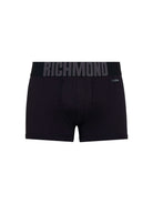 Boxer vita bassa in cotone pettinato con logo UnderwearIntimo