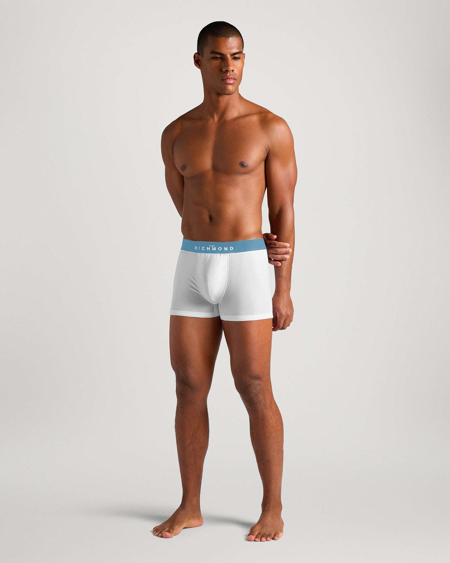 Boxer vita bassa in cotone pettinato fantasia denim UnderwearIntimo