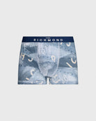 Boxer vita bassa in cotone pettinato fantasia denim UnderwearIntimo