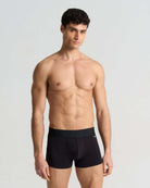 Boxer vita bassa in cotone pettinato nero UnderwearIntimo