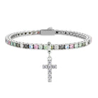 Women's Tennis Bracelet in Titanium with Lab-Grown Diamonds