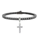 Women's Tennis Bracelet in Titanium with Lab-Grown Diamonds