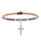 Men's Tennis Bracelet in Titanium with Lab-Grown Diamonds