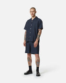 Camicia a maniche corte con colletto cubano in tessuto leggero Camicia