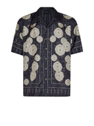 Camicia a maniche corte con motivo ornamentale raffinato CAMICIA