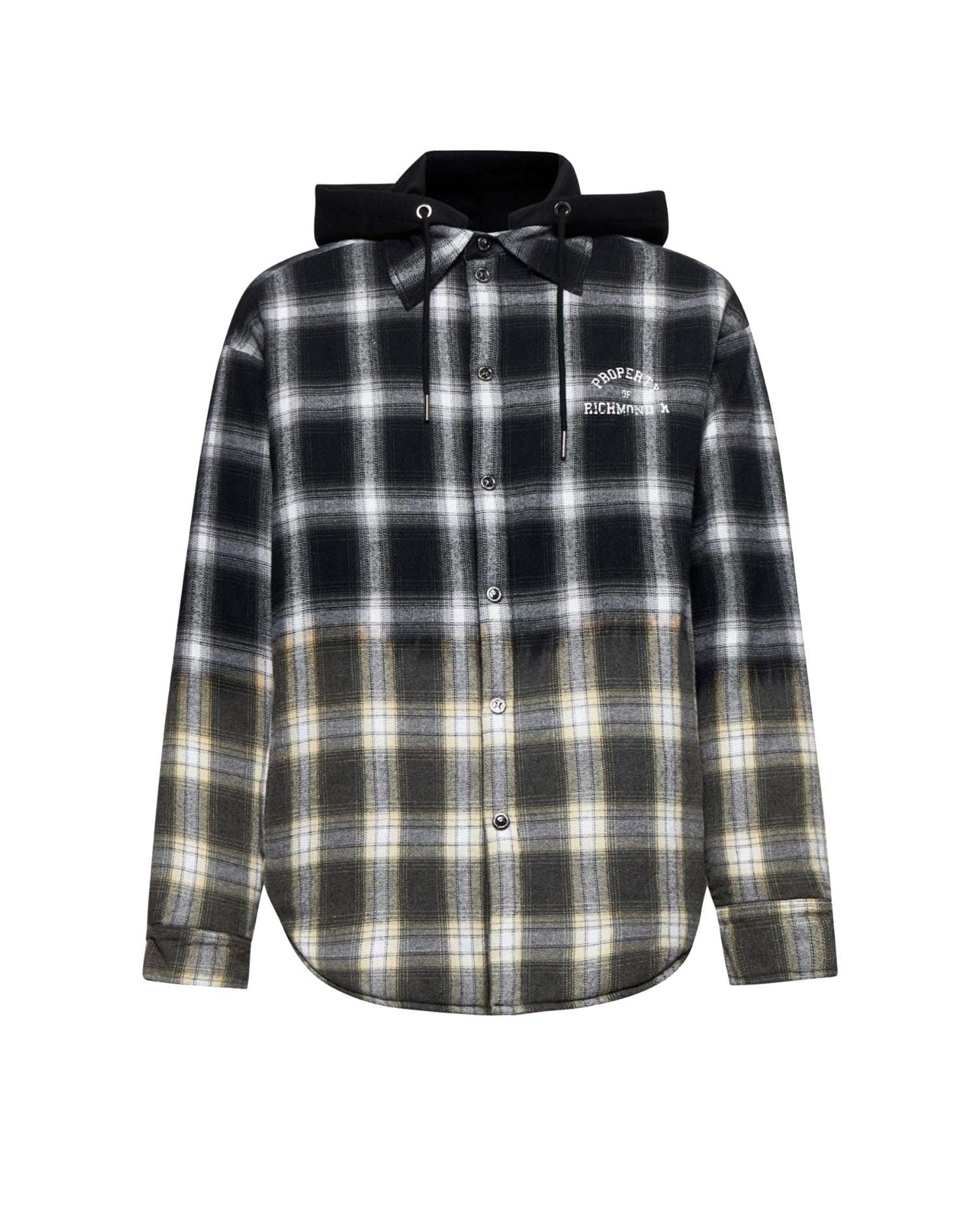 Camicia check con cappuccio applicato Camicia