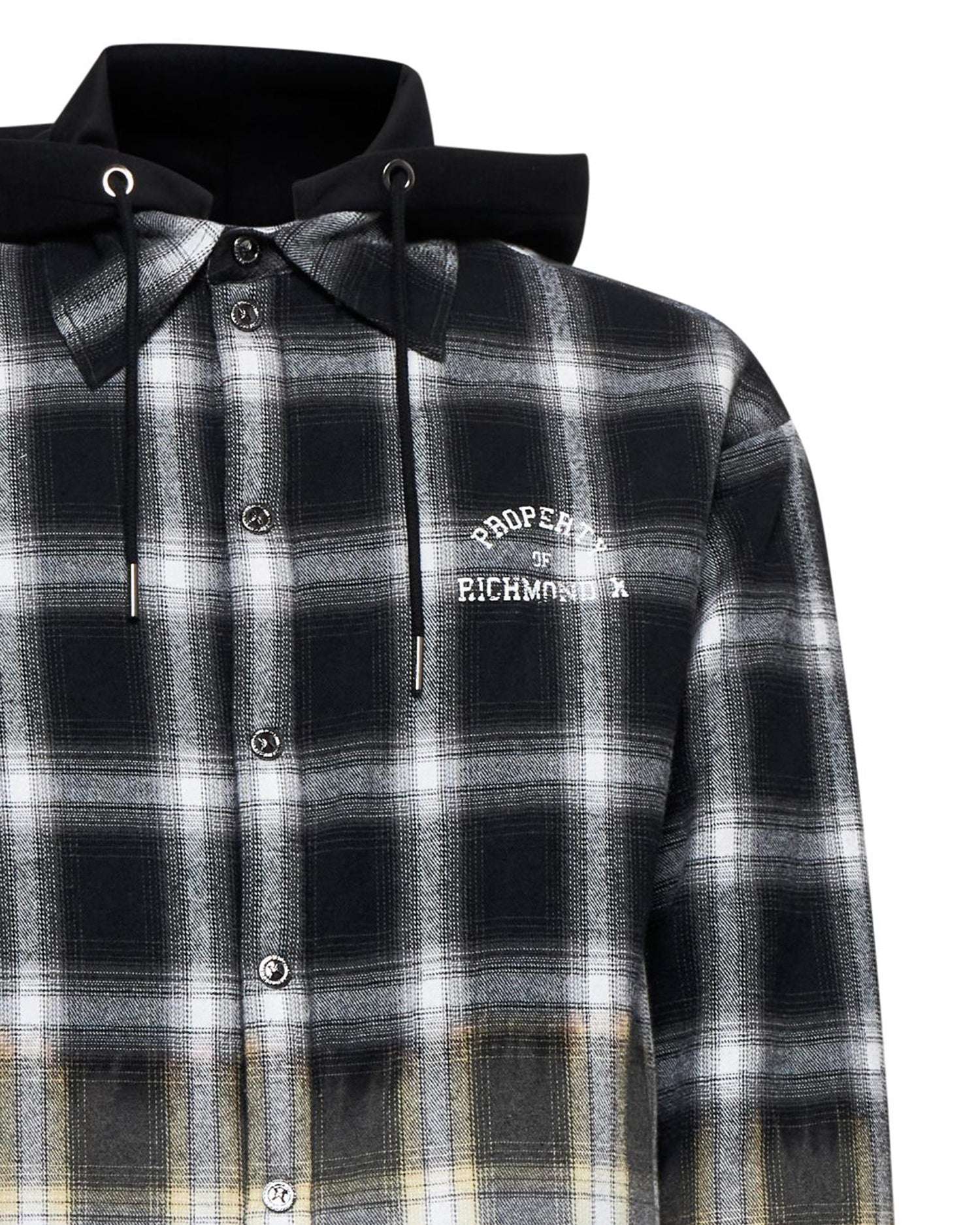 Camicia check con cappuccio applicato Camicia