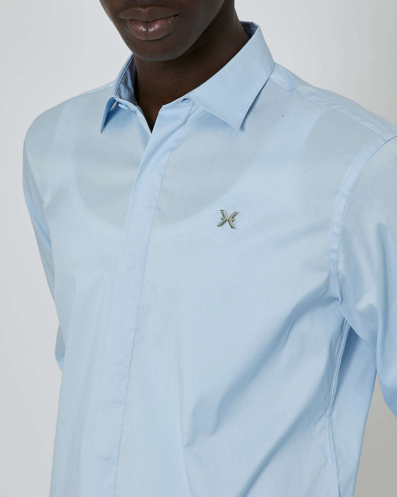 Shirt with embroidered logo