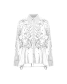 Camicia oversize con dettagli ricamati e luminosi Camicia