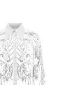 Camicia oversize con dettagli ricamati e luminosi Camicia