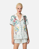 Camicia stampa serpente con short abbinati Camicia